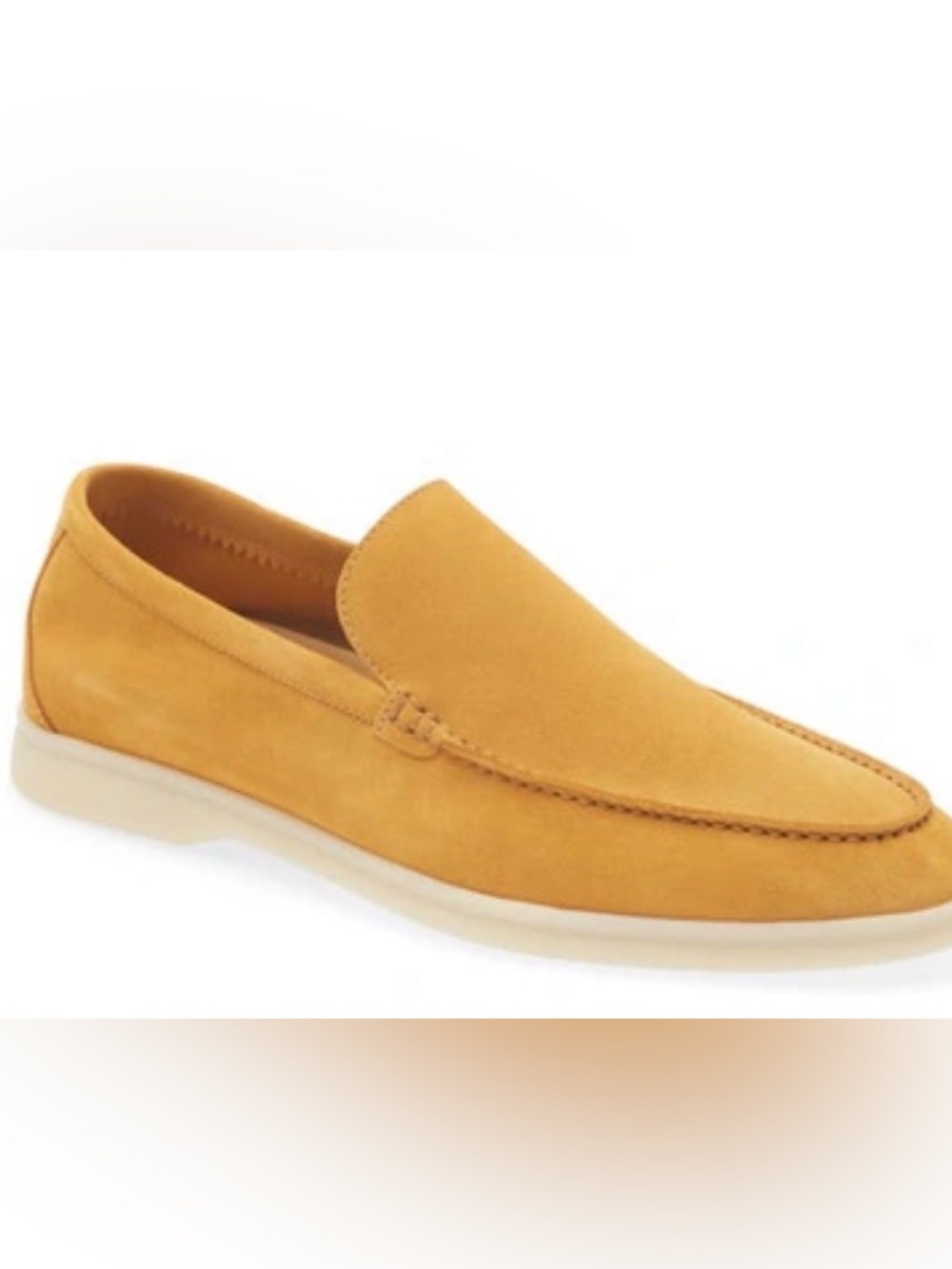 NEW! LORO PIANA Summer Walk Suede Moc Toe Loafer In London Gold US 8